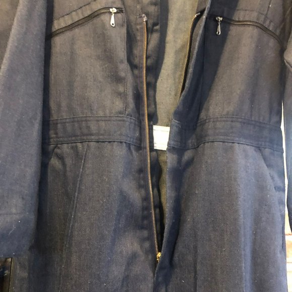 Sears Tradewear Vtg Coverall Denim 44T Rosie Riveter Workwear - Picture 5 of 14